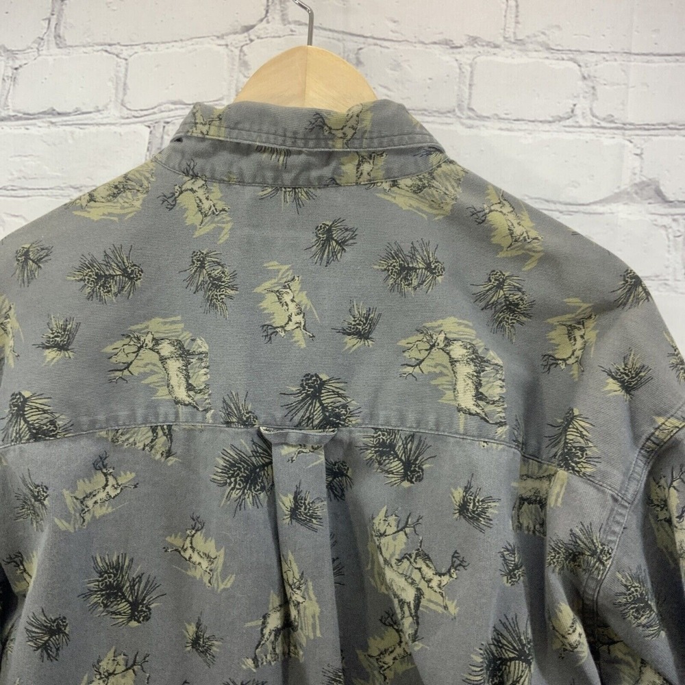 Vintage Columbia Sportswear Shirt Button Down Mens Sz XL Stag Buck Hunting Print - Picture 8 of 12